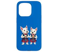 Un West Highland Terrier passe la nuit avec un verre de whisky Coque pour iPhone 15 Pro
