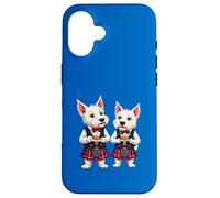 Un West Highland Terrier passe la nuit avec un verre de whisky Coque pour iPhone 16
