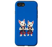Un West Highland Terrier passe la nuit avec un verre de whisky Coque pour iPhone SE (2020) / 7 / 8