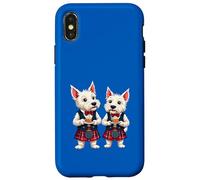 Un West Highland Terrier passe la nuit avec un verre de whisky Coque pour iPhone X/XS