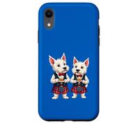 Un West Highland Terrier passe la nuit avec un verre de whisky Coque pour iPhone XR