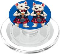 Un West Highland Terrier passe la nuit avec un verre de whisky PopSockets PopGrip pour MagSafe