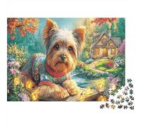 Un Yorkie dans Un Pull coloré Thousand Pieces Jigsaw Puzzle Pet Whole Family Cadeau D’Anniversaire Évasion Quotidienne Décoration De Salon Jeu Stimulant 52x38cm/1000pcs