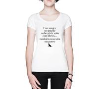 Una Mujer No Puede Sobrevivir Solo Con Blanc Femme T-Shirt White Women's Tee