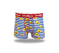 UNABUX Boxers ' BLACK WHITE RABBIT ' bleu / jaune / blanc, Taille L