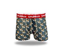 UNABUX Boxers ' BLACK WHITE RABBIT ' marron / gris, Taille S