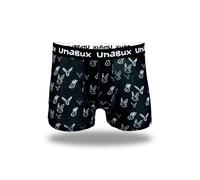UNABUX Boxers ' BLACK WHITE RABBIT ' noir / blanc, Taille XL