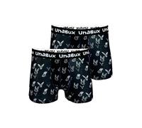 UNABUX Boxers ' BLACK WHITE RABBIT ' noir, Taille XXL