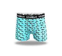 UNABUX Boxers ' BLACK WHITE RABBIT ' turquoise, Taille L