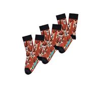 UNABUX Chaussettes ' GRUMBLE IN THE JUNGLE ' marron, Taille 37-39