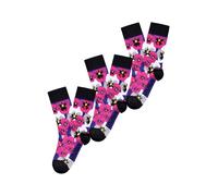 UNABUX Chaussettes ' GRUMBLE IN THE JUNGLE ' rose / noir / blanc, Taille 41-46