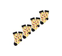 UNABUX Chaussettes jaune / rose / noir / blanc, Taille 16-18