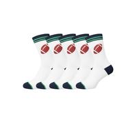 UNABUX Chaussettes 'Touchdown' cognac / vert / noir / blanc, Taille 36-40