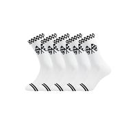 UNABUX Chaussettes 'Touchdown' noir / blanc, Taille 36-40