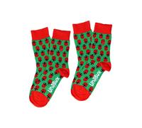 UNABUX Chaussettes vert / rouge / noir / blanc, Taille 31-35