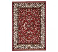 UnAmourDeTapis Tapis Orient Style, 60 X 110 Cm, Motif Oriental, Rouge, Poils Ras Tissé Belgique, Format Idéal Entrée, Décor Vintage Chic, pour Accueil Chaleureux, 3205