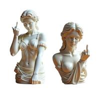 Unapologetic Venus : Statue de doigt d'honneur - Décoration d'art moderne audacieuse et rebelle pour la maison et le bureau - Statue d'art décorative unique en résine - Cadeau pour les rebelles
