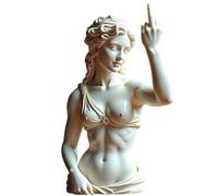 Unapologetic Venus : statue de doigt d'honneur - Décoration d'art moderne audacieuse et rebelle pour la maison et le bureau, statue d'art décorative unique en résine cadeau pour les rebelles modernes