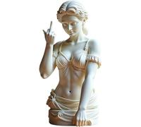 Unapologetic Venus, The Middle Finger Statue, Bold Art Resin Home Decor, Greek Goddess Gesture Statue Sculpture Ornament for Modern Rebels, Funny Unique Decorative That Show Your Personality(E#)