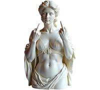 Unapologetic Venus, The Middle Finger Statue, Bold Art Resin Home Decor, Greek Goddess Gesture Statue Sculpture Ornament for Modern Rebels, Funny Unique Decorative That Show Your Personality(D#)