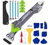 UnArbreTemps OneTreeTime Silicone Remover Tool, Sealant Grout Finishing Tool with 3-in-1 Silicone Caulking Tools & 4 Replace Silicone,10PCS Grout Sealant Remover Tool Set, Modelling Ball Tools(21-in-