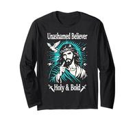 Unashamed Believer Holy Christian Jésus Faith Romains 1:16 Manche Longue