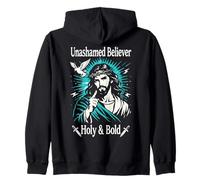 Unashamed Believer Holy Christian Jésus Faith Romains 1:16 Sweat à Capuche