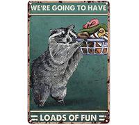 UNBARD Plaque décorative vintage en aluminium avec inscription « We are Going to Have Loads of Fun » - 20,3 x 30,5 cm
