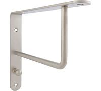 Unbekannt 05 0750 09.09 Grimme Kemwer Équerre avec crochets pour manteau, support d'étagère en acier plaqué nickel mat