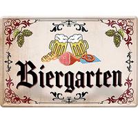 Unbekannt 157 Biergarten Bier Beer Plaque décorative en tôle 20 x 30 cm