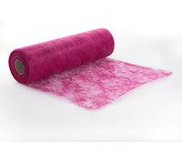 Unbekannt 25 m x 30 cm Poils sizo® Chemin de Table en Non-tissé Fuchsia Rose pour Mariage