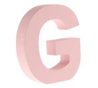 Unbekannt 26 lettres de l'alphabet en bois à suspendre au mur ou à une porte - Pour chambre d'enfant - Rose (G)