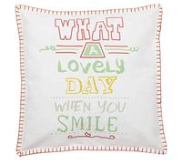 Unbekannt 2LIF Coussin Déco Coton Orange 50 x 50 cm