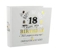 Unbekannt Album Photo 18e Anniversaire 10,2 x 15,2 cm Signography Noir et Doré Motif Fl29918
