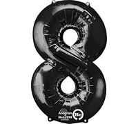 Unbekannt Anagram 3014701 Ballon en Aluminium Noir Taille 8 86,4 cm