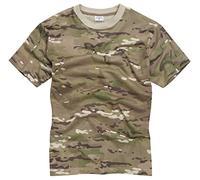 Unbekannt Army and Outdoors 100% Coton t-Shirt - MTP Style Militaire - Marron - Large