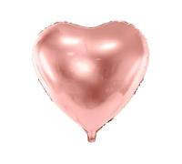 Unbekannt Ballon Mylar Foil en forme de coeur Or rose métallisé Ø 45 cm