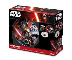 Unbekannt Beta Service el51289 Set Petit Déjeuner Star Wars II, 3 pièces, Plastique, Multicolore, 15 x 25 x 12 cm
