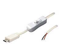 Unbekannt BKL Electronic MUSB 10080117 - câble micro-USB mâle avec interrupteur blanc mâle, droit 2 pôles câblés 10080117 BKL Electronic Contenu: 1 pc(s)