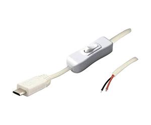 Unbekannt BKL Electronic MUSB 10080117 - câble micro-USB mâle avec interrupteur blanc mâle, droit 2 pôles câblés 10080117 BKL Electronic Contenu: 1 pc(s)