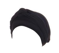 Unbekannt Chapeau turban en coton pour femme, foulard en coton, pour printemps, été, automne, hiver, Noir , Taille unique