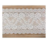 PartyDeco Chemin de table en dentelle blanche 9 m