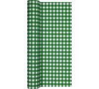 Unbekannt Chemin de table en rouleau à carreaux vert foncé - blanc/Airlaid/chemin de table pour fête/anniversaire 40 cm x 4,90 m