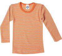 Unbekannt Cosilana Maillot de corps à manches longues en laine et soie pour enfant - Orange - 4 ans