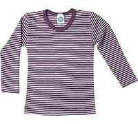 Unbekannt Cosilana Maillot de corps à manches longues en laine et soie pour enfant - Violet - 4 ans