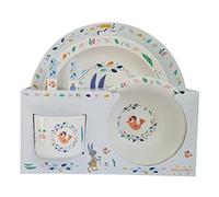 Unbekannt ebulobo EB87452 Service de table en mélamine 5 pièces Motif lapin avec grandes cuillères Lavage à la main possible