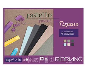 Unbekannt Fabriano 46229742 Pastel Papier Blocs, Coton, Multicolore, 21 x 29,7 x 0,5 cm