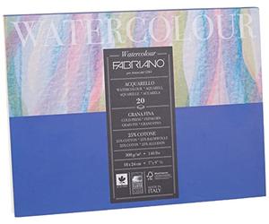Unbekannt FABRIANO - Watercolour - Bloc 4 côtés collés 18x24 cm - 300 GSM - 20 Feuilles Grain Fin