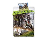 Unbekannt Faro Parure de lit avec Housse de Couette 160 x 200 cm et taie d'oreiller 70 x 80 cm Motocross