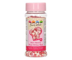 Unbekannt FunCakes Lot de 2 Mini cœurs Roses et Blanc/Rouge 60 g